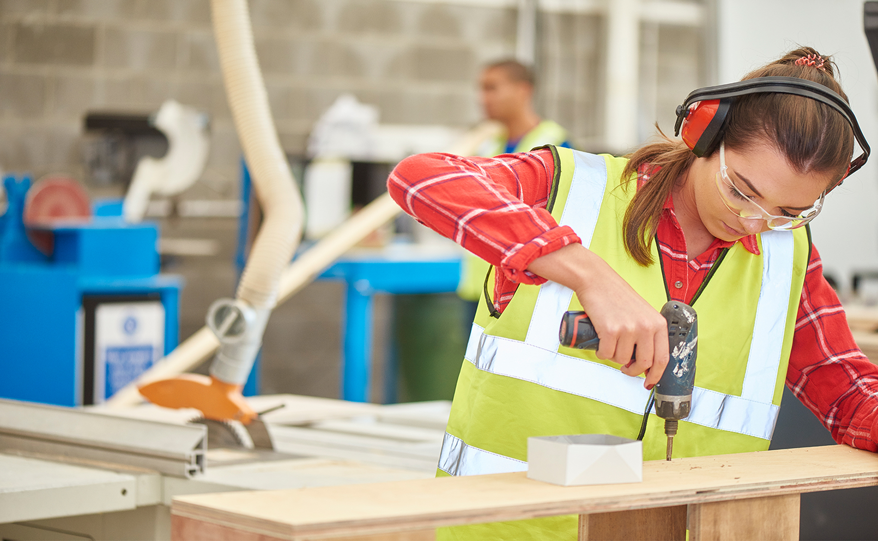 woman in construction